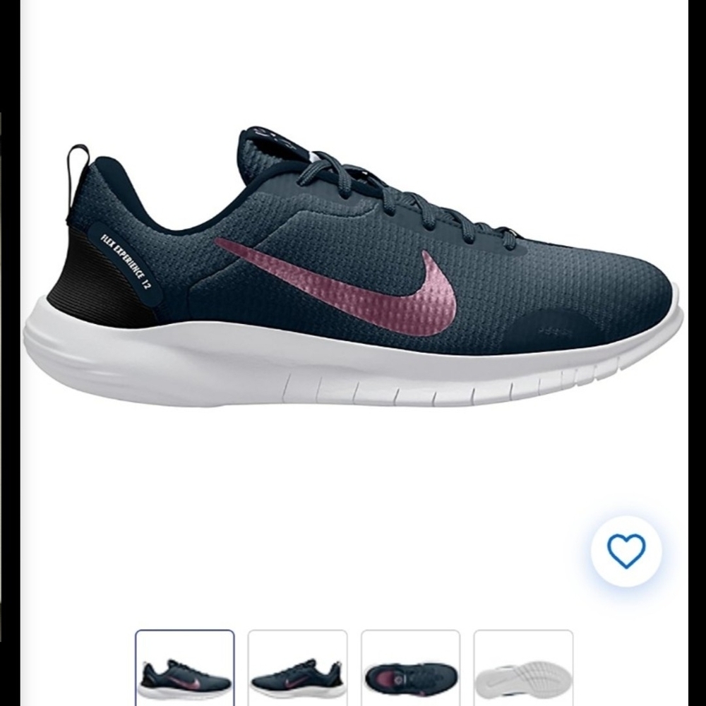 Nike Flex Experience Run 12 running shoe. Navy And Pink